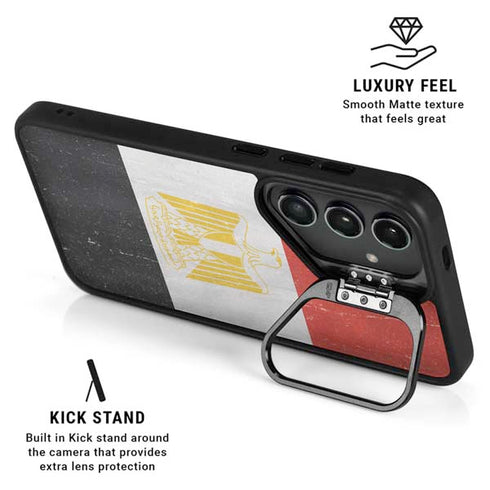 Egyptian Flag Distressed Galaxy S24 Plus Kickstand Case